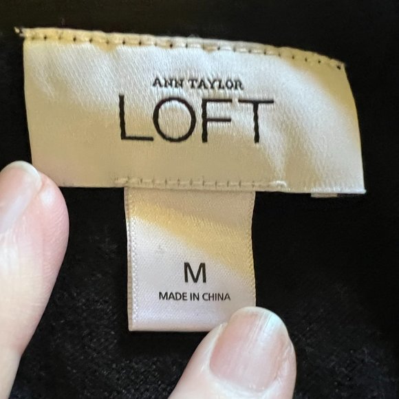 Loft Long Black Cardigan Sweater - Medium - Picture 5 of 6